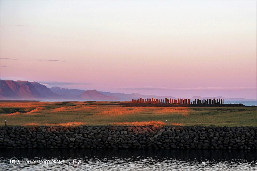 Landeyjarhöfn harbour art, Iceland.