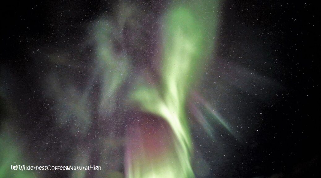 Heart-shaped northern lights, Stykkishólmur, Snaefellsnes, Iceland.