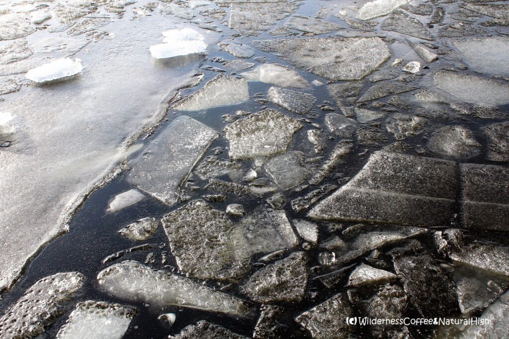 Black and white ice Black and white ice, The Netherlands.