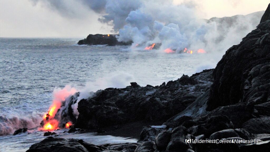 Kalapana coastal lava flows from Kilauea, Hawaii Bg Island.