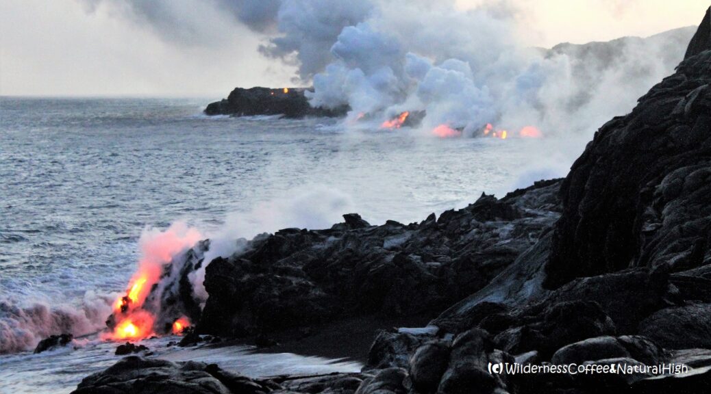 Kalapana coastal lava flows from Kilauea, Hawaii Bg Island.