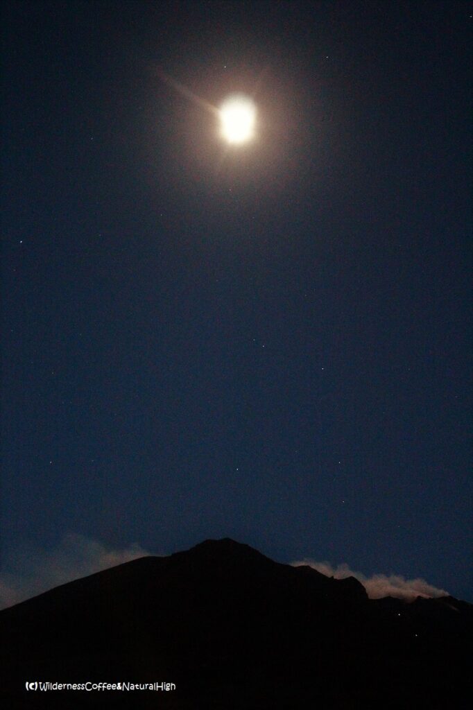 Moon and clear skies... Moon over Stromboli volcano.