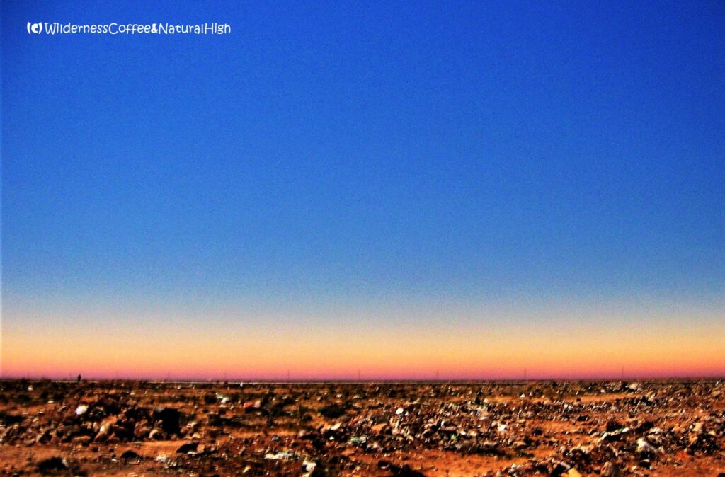 Pre-eclipse steely blue sky, El Sallum, Egypt.