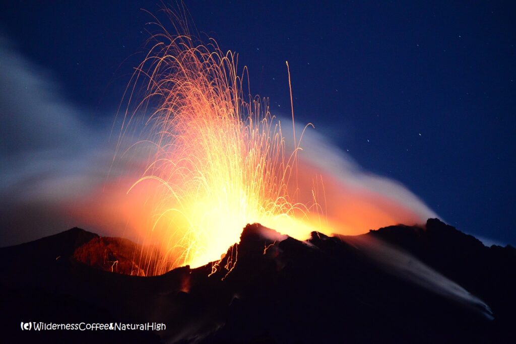 Strombolian eruption Strombolian eruption, Stromboli, Aeolian Islands, Italy
