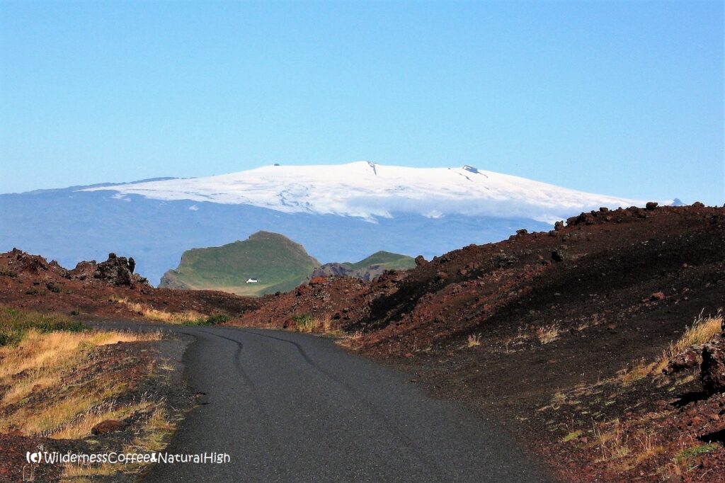 Eyjafjallajökull, view from Vestmannaeyjar, Iceland.