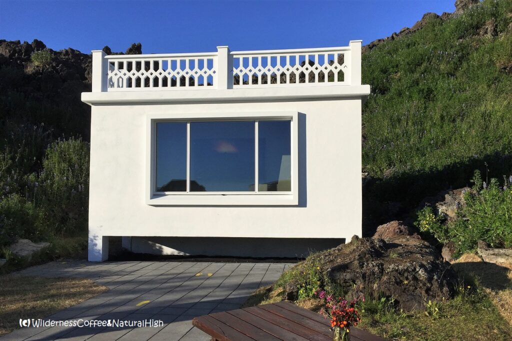 Blátindur house front porch, Heimaey, Vestmannaeyjar, Iceland.