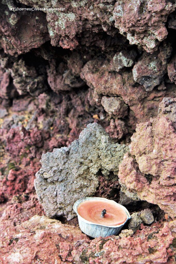 Lava candle on Helgafell, Vestmannaeyjar, Iceland.