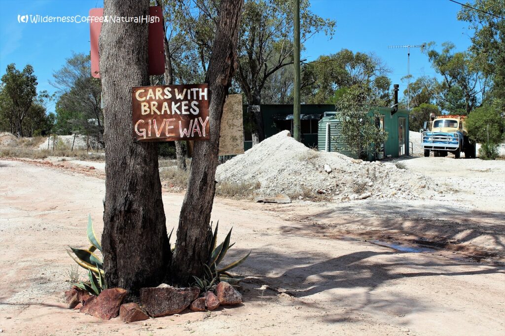 Funny road sign, The Grawin, New South Wales, Australia.
