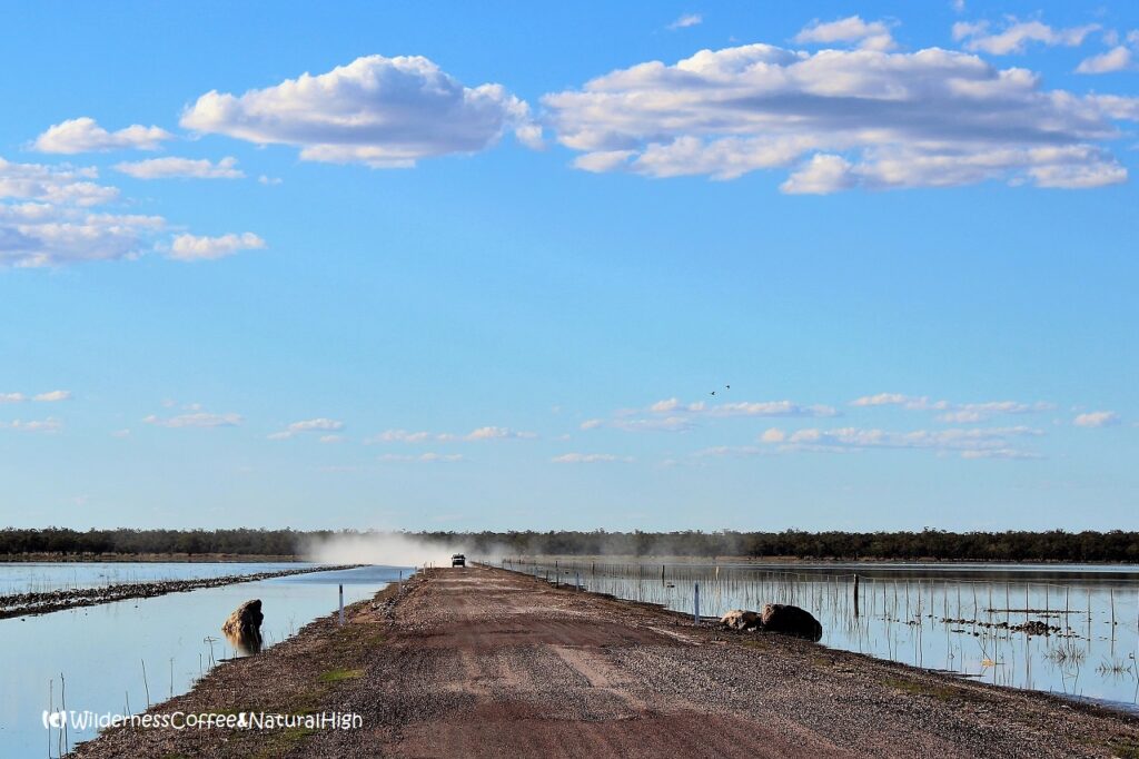 Dusty road to The Grawin, Lightning Ridge, New South Wales, Australia.