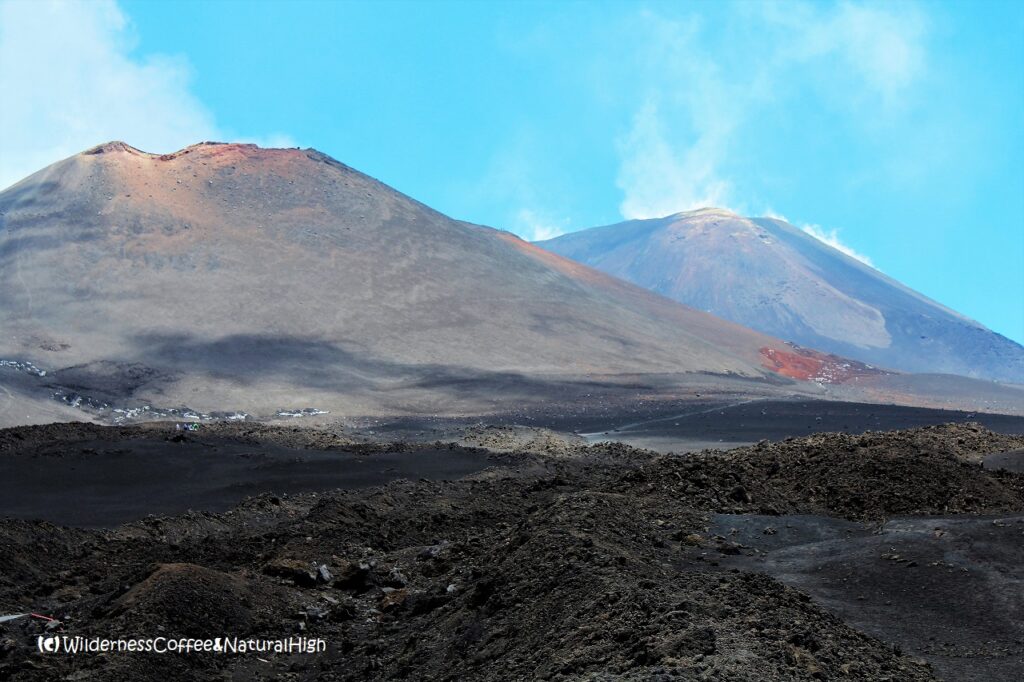 Bocca Nuova and Voragine craters, Mount Etna, Sicily, Italy.