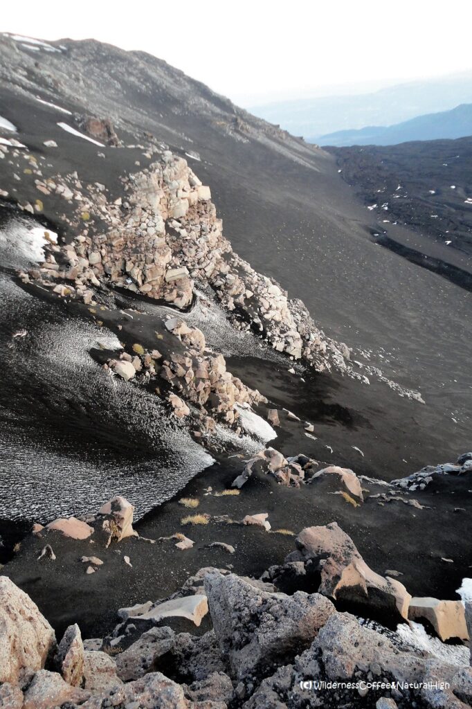 Etna gravel slope, Sicily, Italy.