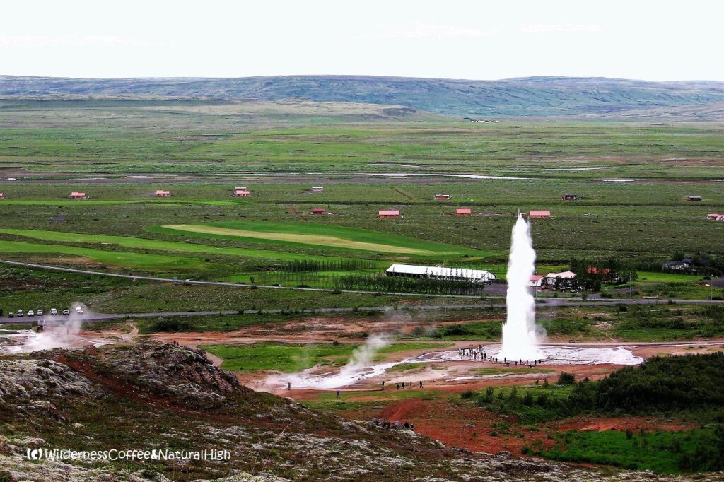 Geysir steam eruption, Golden Circle, Iceland.