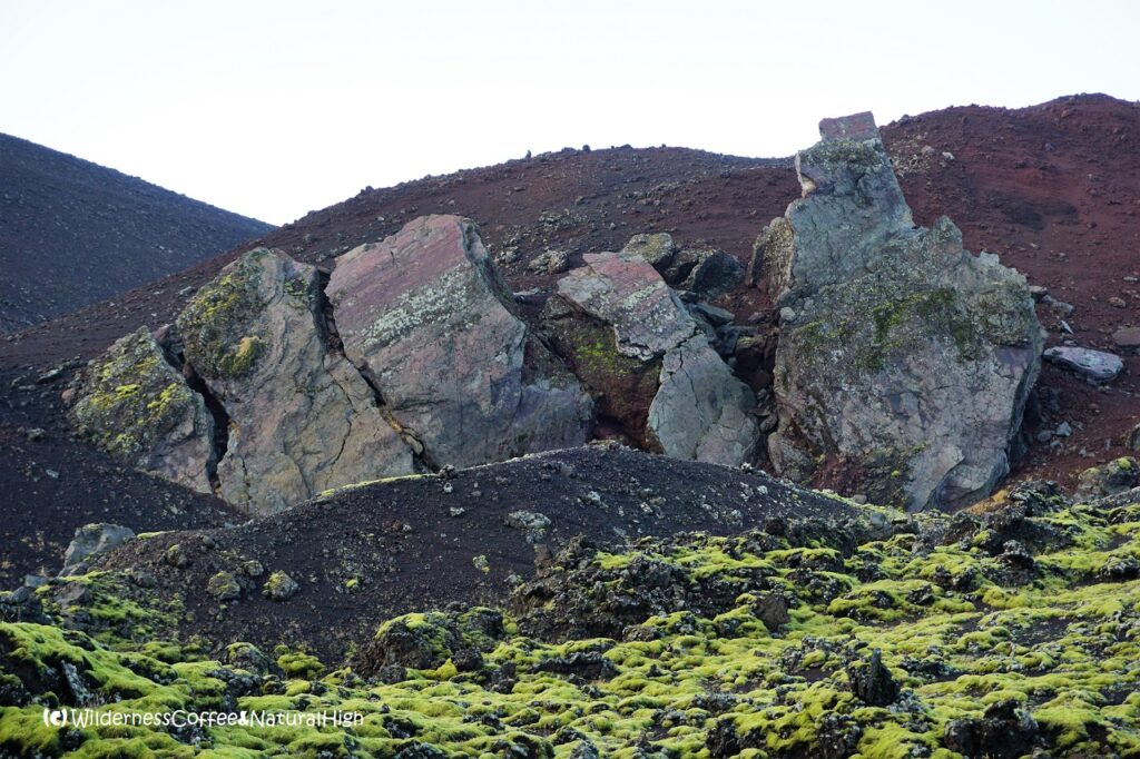 Giant lava bomb from Eldfell volcano, Heimaey, Vestmannaeyjar, Iceland.