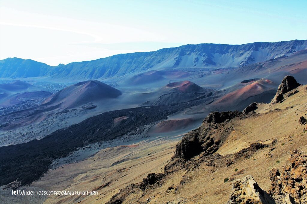 Rows of craters and cinder cones Craters and cinder cones, Mount Haleakala, Maui, Hawaii.