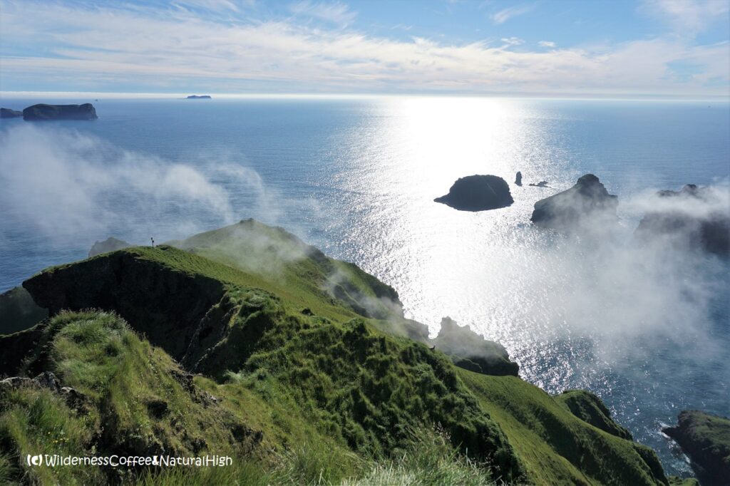 View down the coast View down the coast from Dalfjall, Heimaey, Vestmannaeyjar, Iceland.