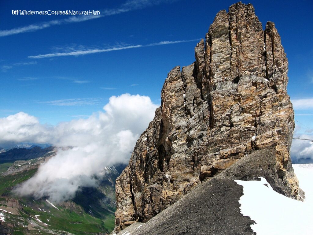 Towering rocks, Mount Titlis, Engelberg, Switzerland.