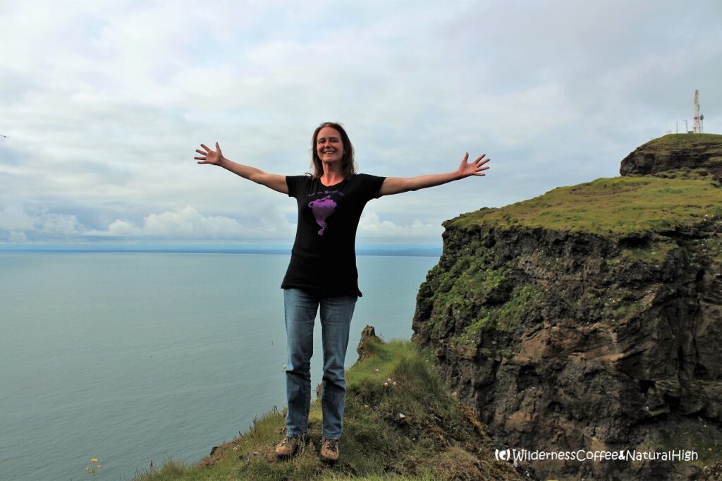 Natural high, Herjolfsdalur hike, Vestmannaeyjar, Iceland.