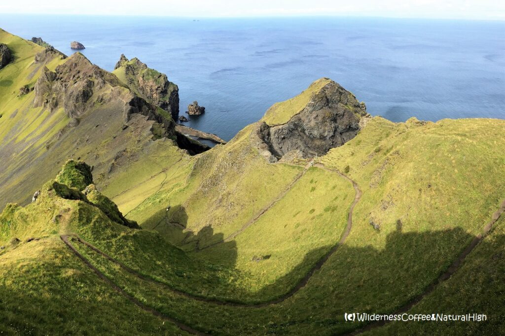 Herjólfsdalur hike, Heimaey, Vestmannaeyjar, Iceland.