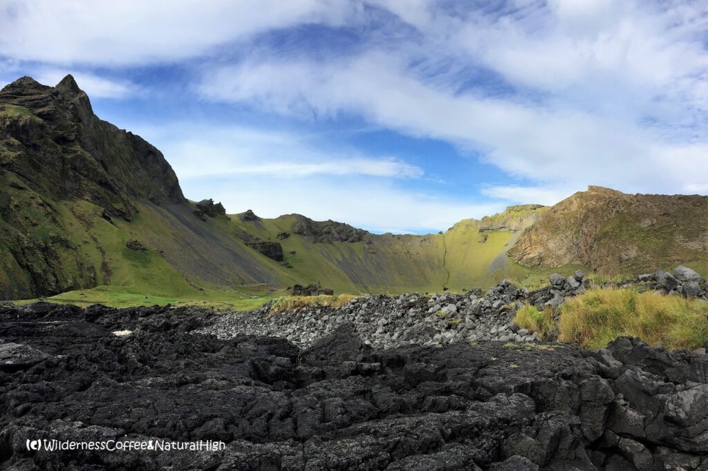 The Valley of Magic, Herjólfsdalur, Vestmannaeyjar, Iceland.