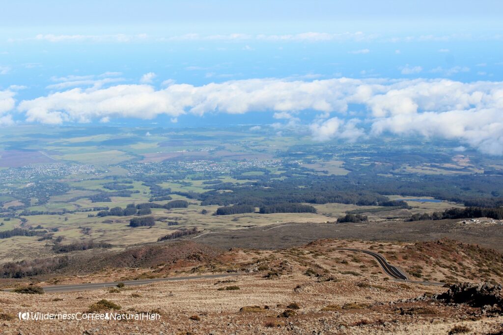 Road up to Mount Haleakala Road up to Mount Haleakala, Maui.