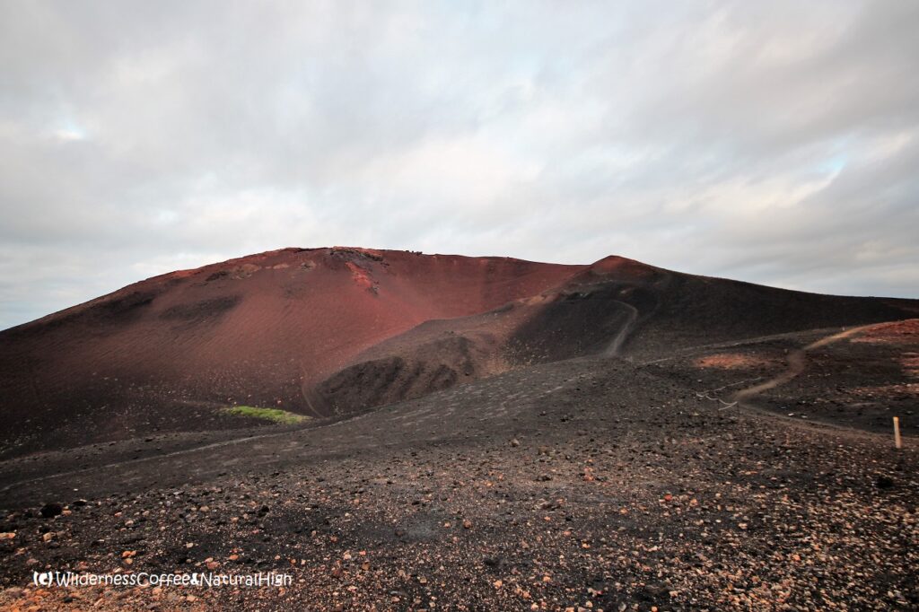 Eldfell hike, walking track, Heimaey, Vestmannaeyjar, Iceland.