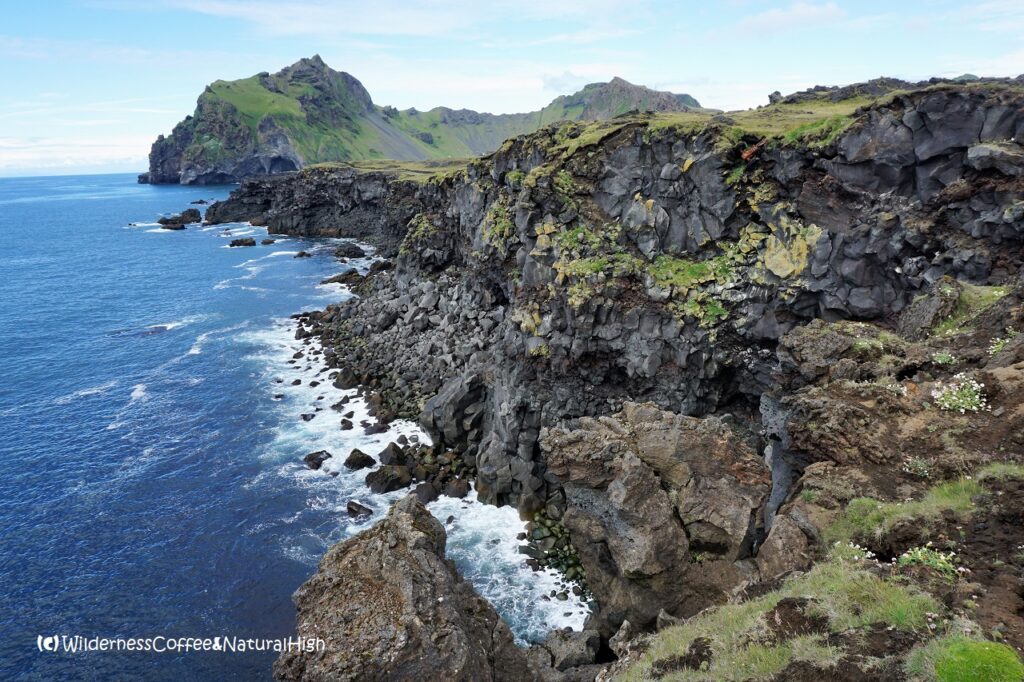 Craggy coastline formations Craggy coastline formations, Heimaey, Vestmannaeyjar, Iceland.