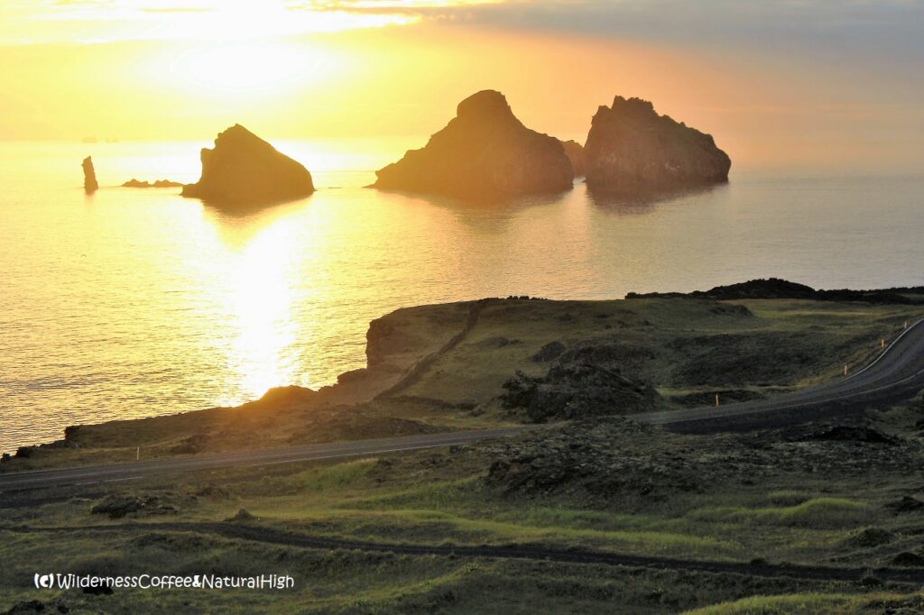 Coastal track and Smáeyjar Stórhöfði coastal track and Smáeyjar, Vestmannaeyjar, Iceland.