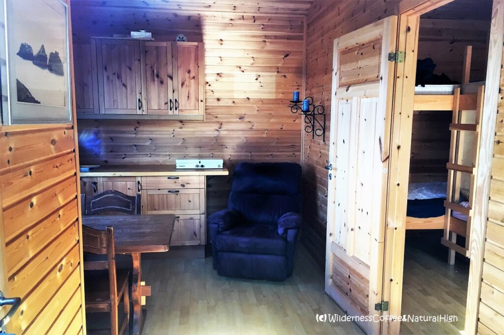 Inside the cabin on Ufsaberg, Heimaey, Vestmannaeyjar, Iceland