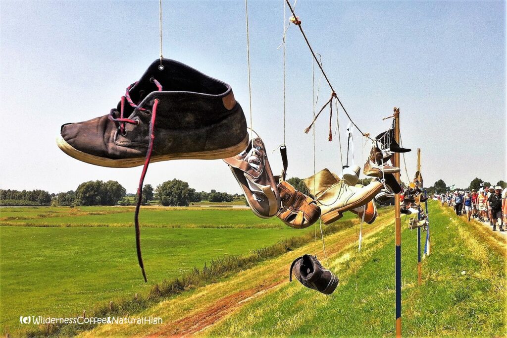 Oosterhout dike, Walk of the World, Nijmegen, The Netherlands.