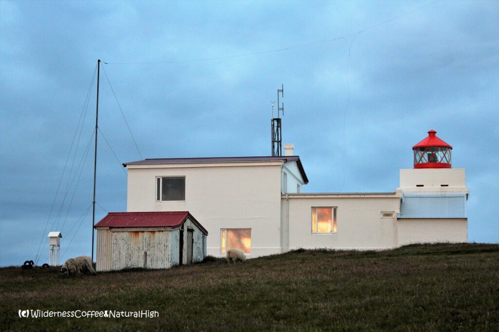 Stórhöfði lighthouse and weather station Stórhöfði lighthouse and weather station, Heimaey, Vestmannaeyjar, Iceland.