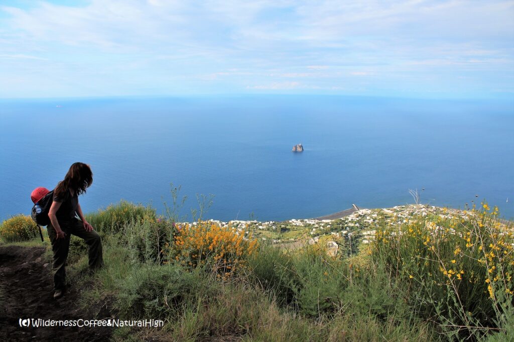 Stromboli hiking track Stromboli hiking track, Aeolian Islands, Italy.