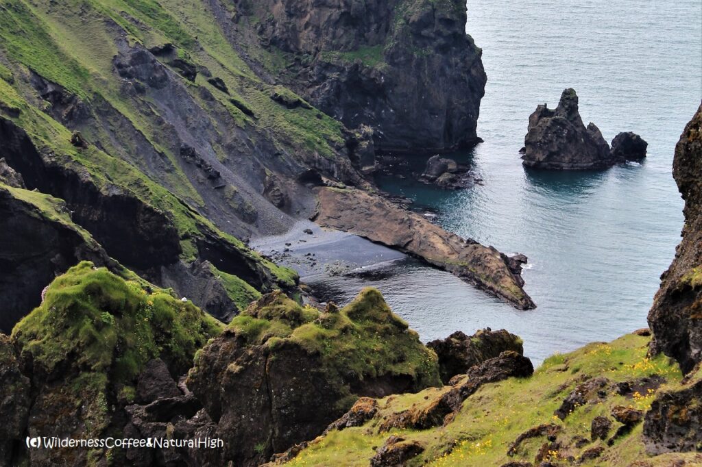 The Crocodile Little beach behind Dalfjall, Vestmannaeyjar, Iceland.