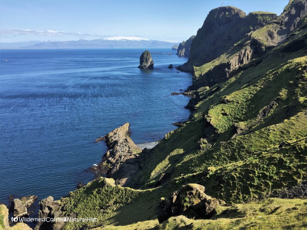 The northern coastline of Heimaey, Vestmannaeyjar, Iceland.