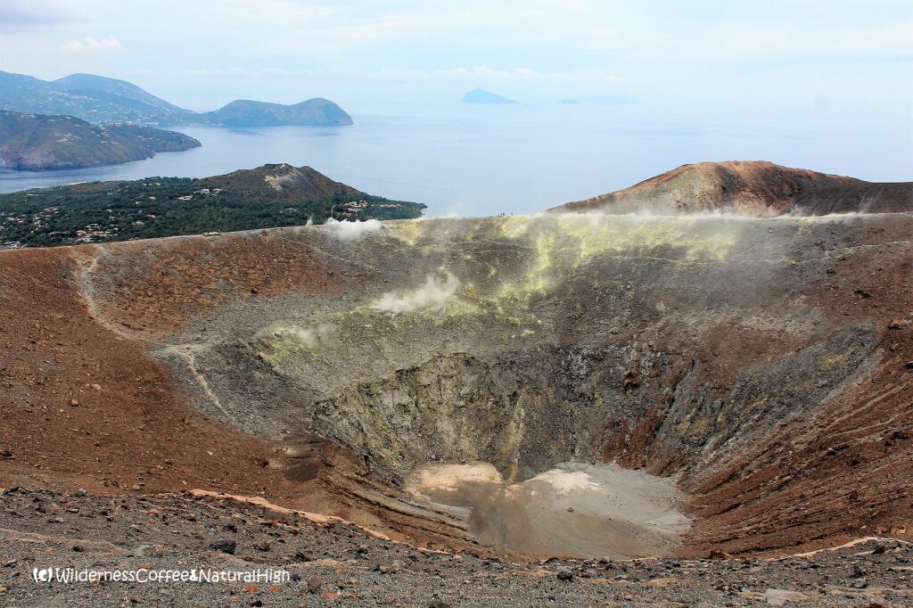 The Gran Cratere of Vulcano Gran Cratere, Vulcano, Aeolian Islands, Italy.