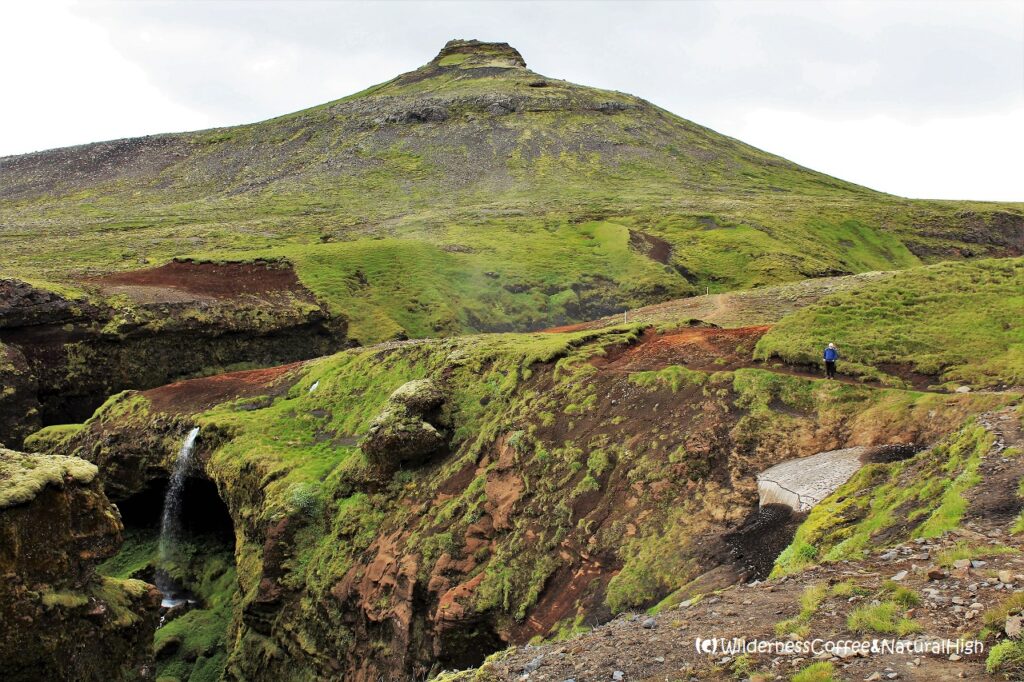 Waterfalls along the Fimmvörðuháls route Waterfalls along the Fimmvörðuháls walking route, Iceland.