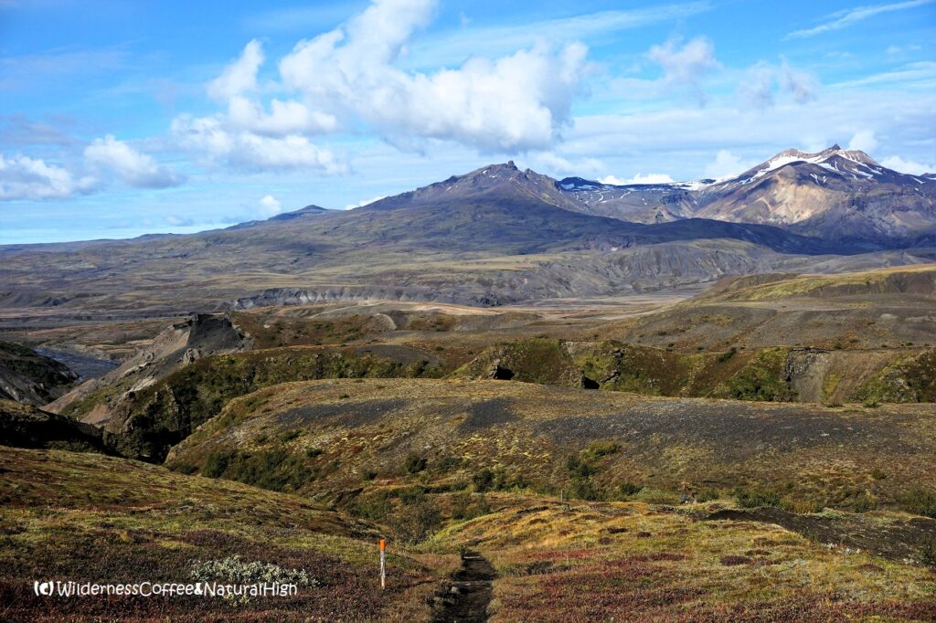 Path towards the hidden valley Path towards the hidden valley, Thórsmörk, Iceland.