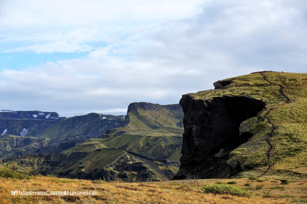 Stangarháls lookout point Stangarháls lookout point, Thórsmörk, Iceland.