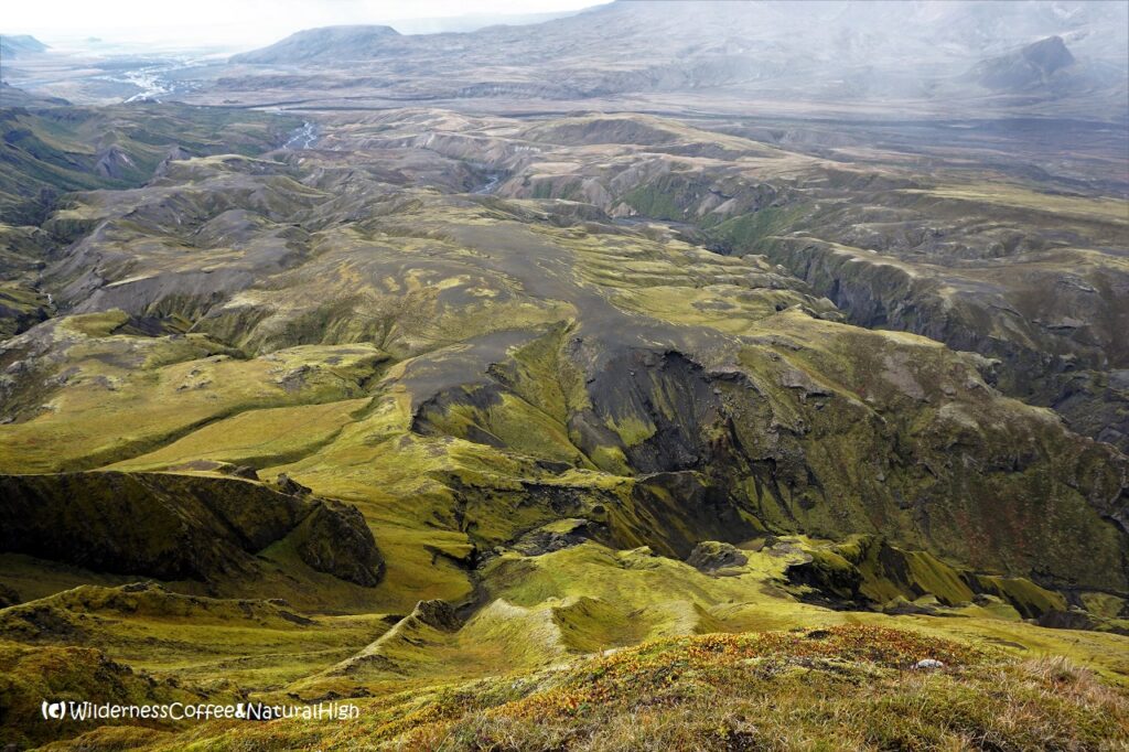 View from the top of Rjúpnafell View from the top of Rjúpnafell, Thórsmörk, Iceland.