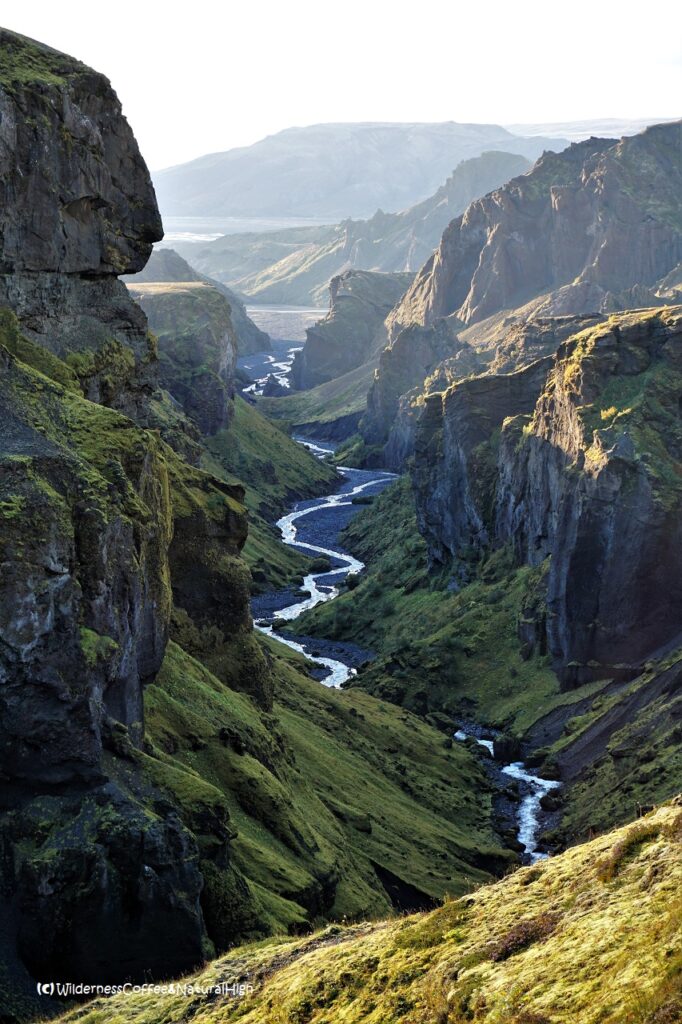 Lower Hvannárgil canyon View into the lower Hvannárgil canyon, Thórsmörk, Iceland.