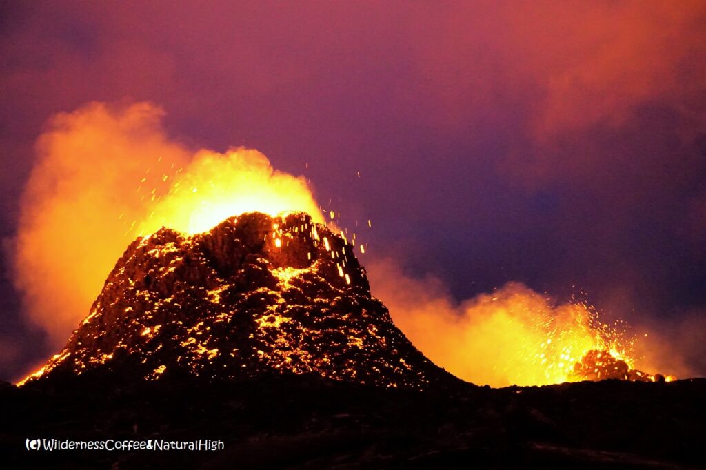 Crater lighthouses, Geldingadalur, Reykjanes, Iceland.