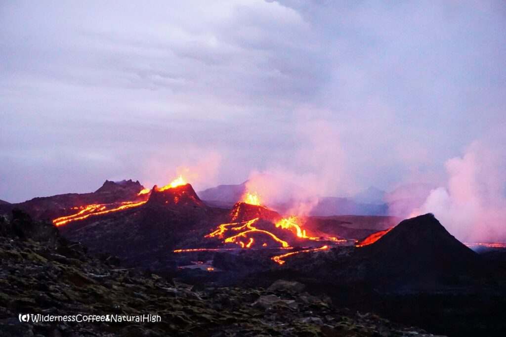 Fagradalsfjall shield volcano in the making, Geldingadalur, Iceland.