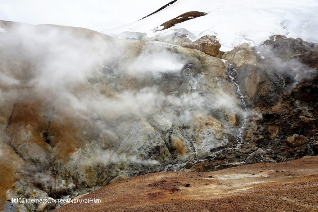 Steaming river, Hveradalir hot spring valley, Kerlingarfjöll, Iceland.