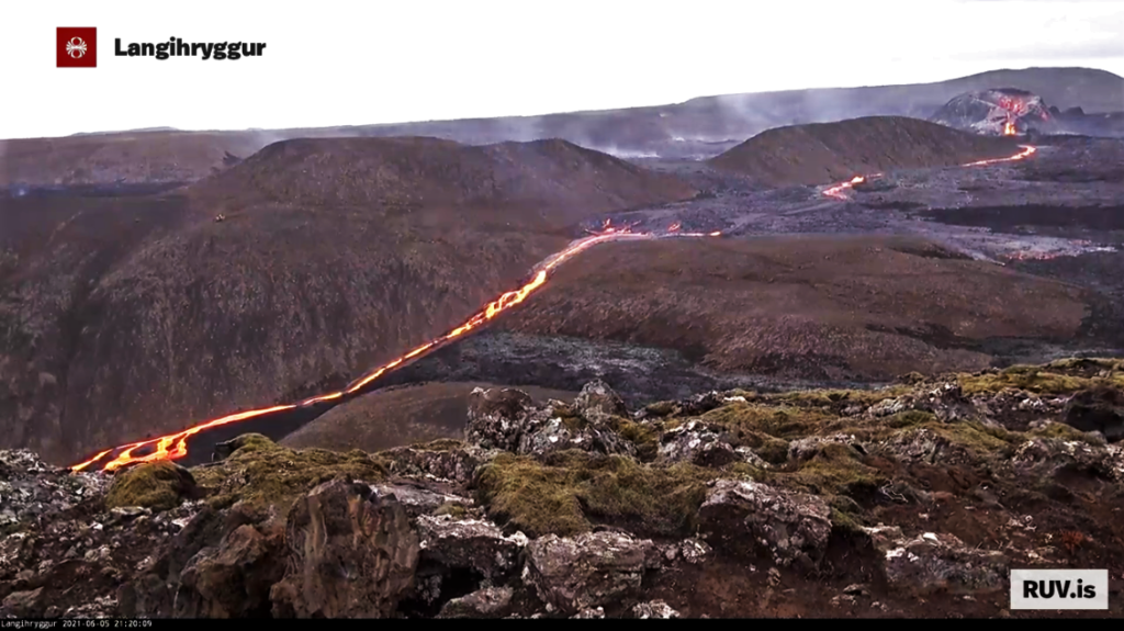 Fagradalsfjall volcano livestream, Iceland.