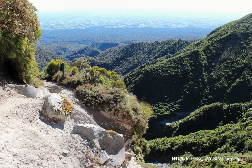 Mount Taranaki hiking track Mount Taranaki hiking track, New Zealand.