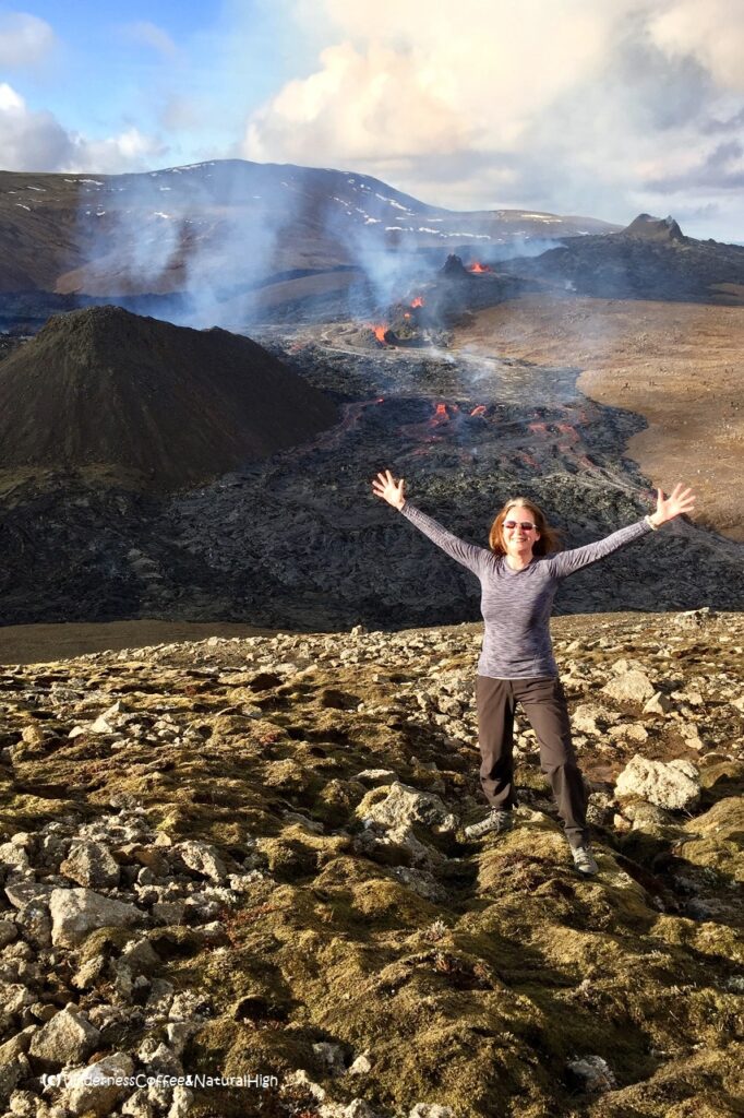 Natural high, Geldingadalur, Reykjanes, Iceland.