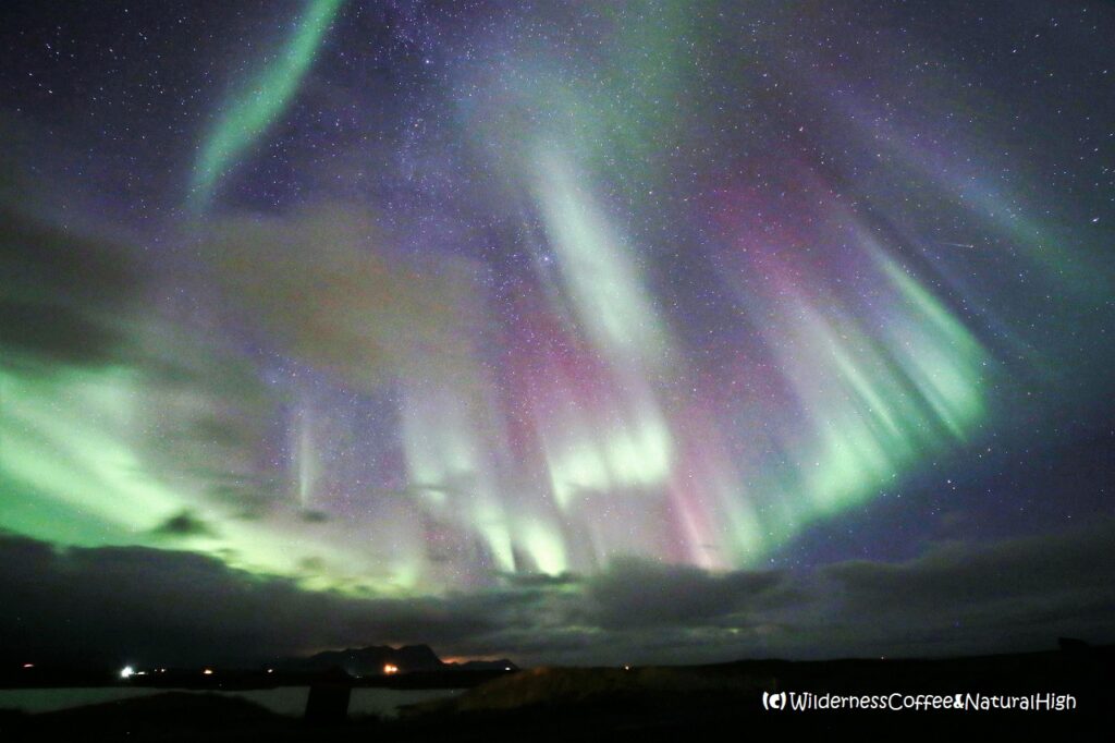 Northern lights filling up the sky Northern lights filling up the sky, Snæfellsnes, Iceland.
