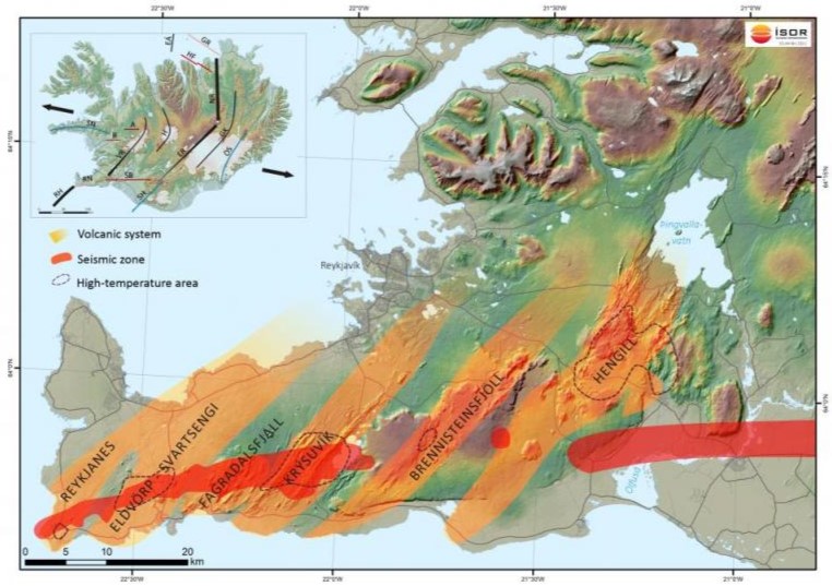 Reykjanes volcanic systems, Iceland.