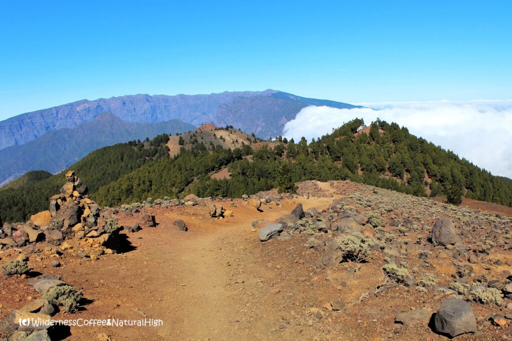 Tablecloth clouds over Cumbre Nueva ridge, La Palma, Canary Islands.