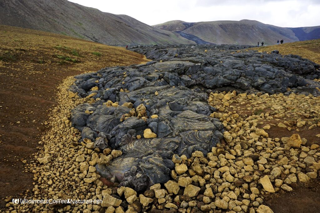 The end of the lava flow in Nátthagi Valley, Reykjanes, Iceland.