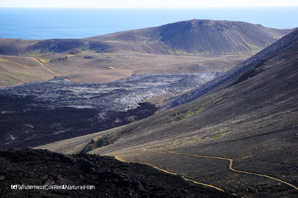 View into Nátthagi Valley, Reykjanes, Iceland.